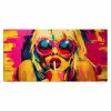 Zonnebril - Roze - Vrouw - Rietje Muismat XXL klein -3d_leeg