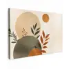 Vormen - Rond - Bladeren - Beige Tuinposter op houten frame 2 cm dik klein -3d
