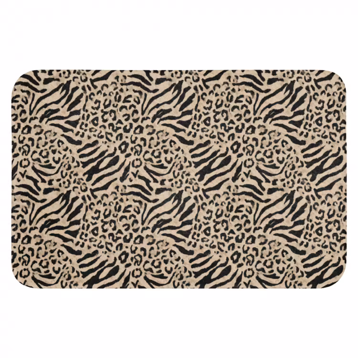 Badematte - Giraffe - Zebra - Motiv - Braun