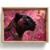 Luipaard - Bloemen - Roze Dienblad Rechthoek middel -z3d_shopping
