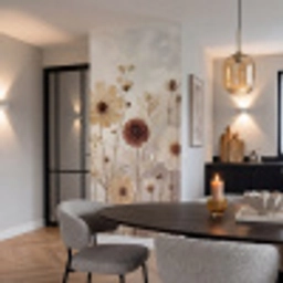 Wilde bloemen - Botanisch - Vintage - Natuur - Rustiek Behang Vlies klein -sfeer3