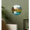 Meer - Bos - Bergen - Natuur - Zon - Landschap Wandcirkel behangsticker klein -sfeer2