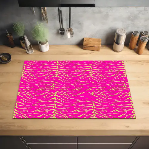 Neon - Groen - Roze - Tijger Inductie beschermer vinyl 3mm klein 276 -sfeer5