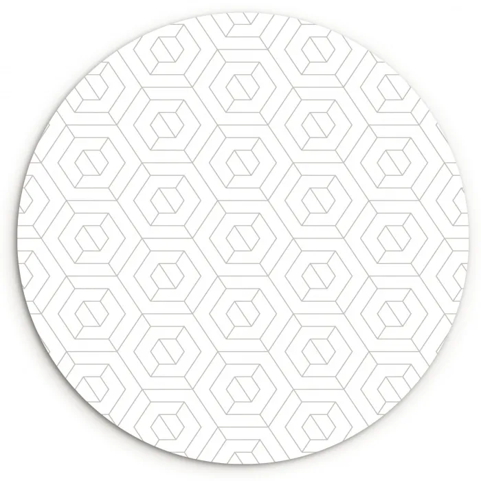 Grafisch - Patroon - Modern Wandcirkel kunststof plaat 5mm dik klein 188 -3d