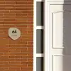 Beige met stippen - Modern Naambord Organisch middel -sfeer3