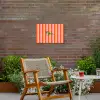 Patroon - Oranje - Fijn - Strepen Tuinposter op houten frame 2 cm dik klein -sfeer3