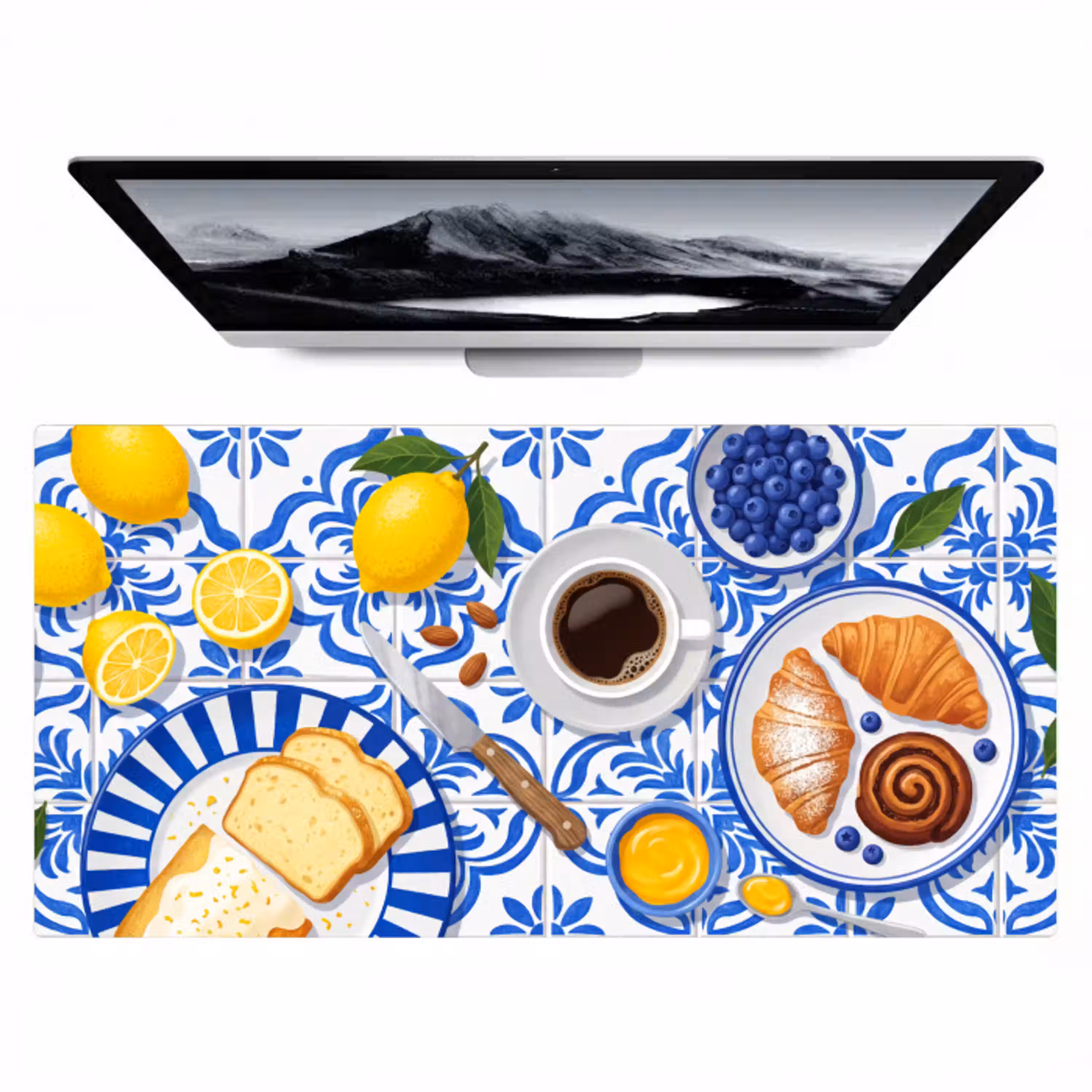 Ontbijt - Gebak - Eten Muismat XXL klein -zzz3d