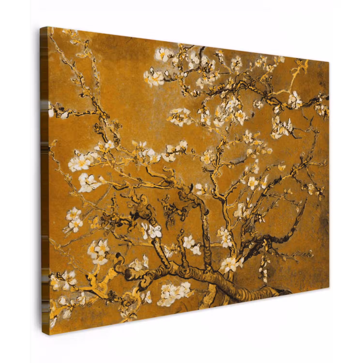 Canvas schilderij - Amandelbloesem - Kunst - Van Gogh - Goud