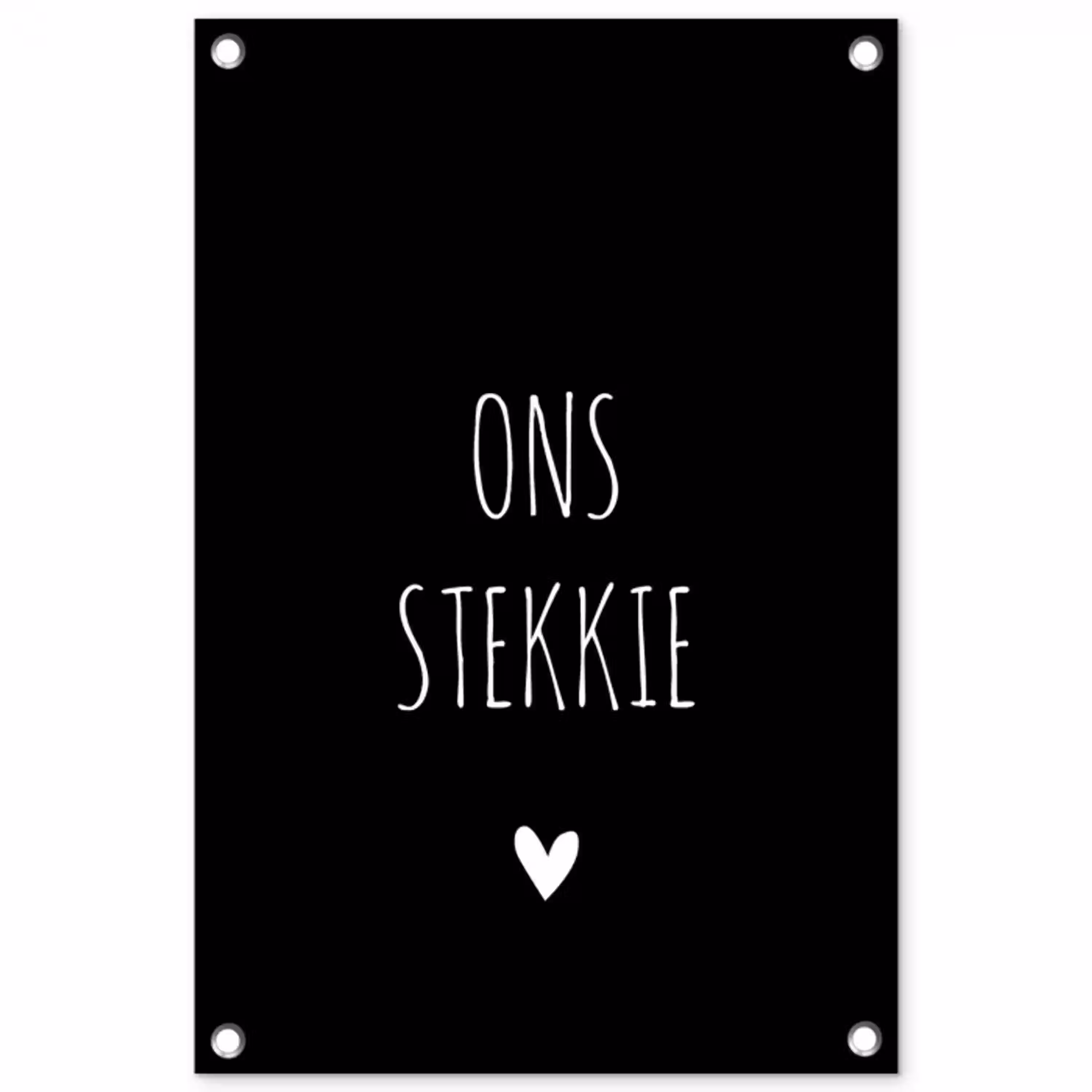 Quotes - Ons stekkie - Spreuken tuinposter los doek klein -3d