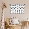 Paw - Pattern -Black Wandkleed katoen klein 269 -wsfeer5_kind