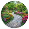 Park - Bloemen - Tuin Wandcirkel plexiglas klein -3d