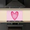 Quote - Moeder - Roze keuken achterwand spatscherm klein -sfeer1