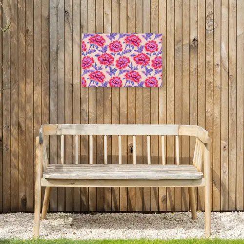 Bloemen - Patroon - Meerkleurig Tuinposter op houten frame 2 cm dik klein 845 -sfeer4