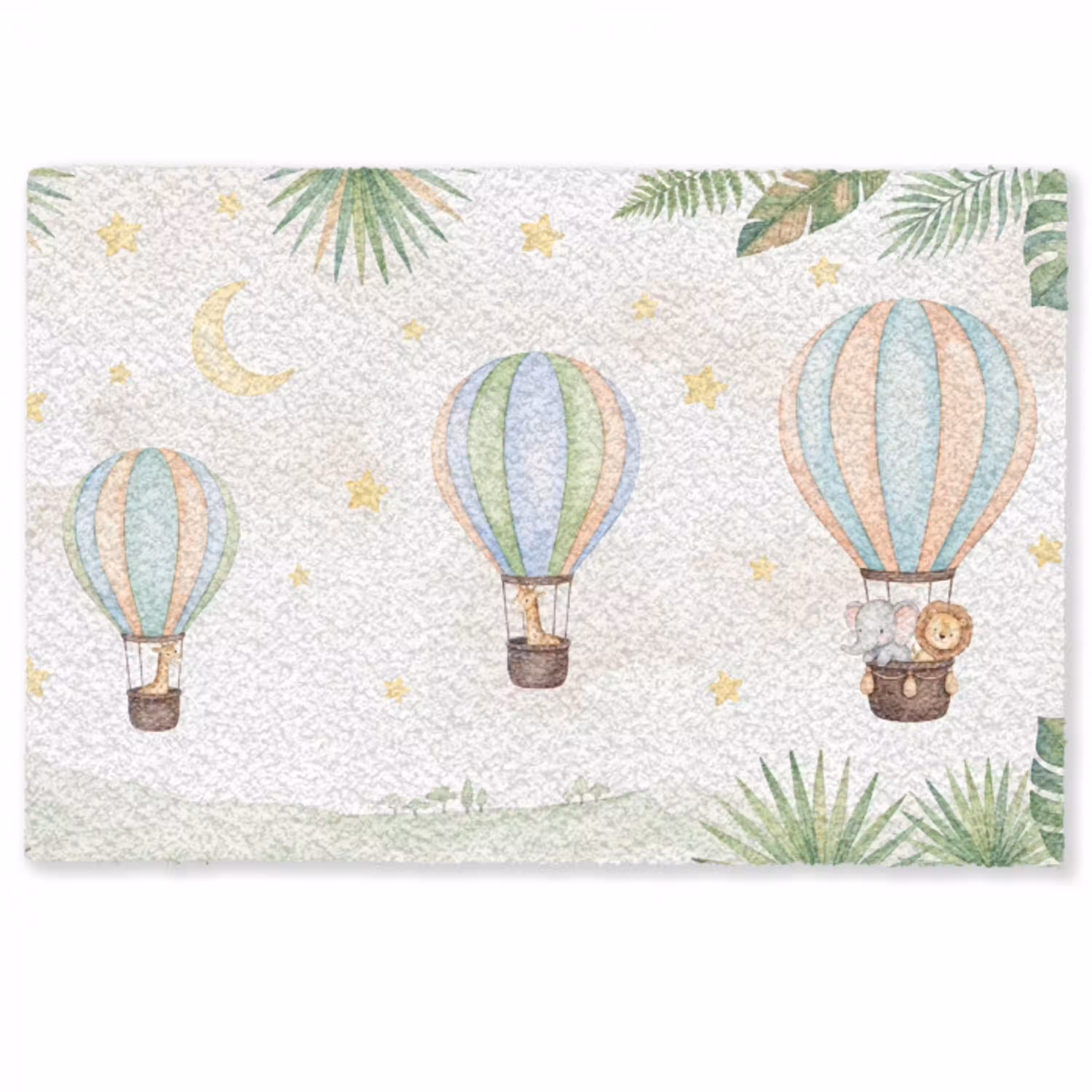 Aquarel - Luchtballonnen - Pastel Deurmat klein -zkaufland3d