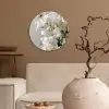 Lelies - Boekte - Wit - Meeldraden Wandcirkel kunststof plaat 5mm dik klein -sfeer1