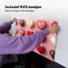 Macarons - Hartjes - Kleurrijk - Roze Inductie beschemer met haakjes klein -ky-ophangen-nl
