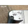 Bamboestammen - Water - Minimalistisch - Wit Placemat vinyl groot -closeup
