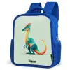 Dino - Blauw - Dier Kinderrugzak - Blauw middel -schuin