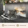 Abstract - Modern - Beige - Aesthetic - Goud keuken achterwand spatscherm klein -usp_NL