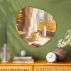 Thee - Boek - Thee - Herfst Wandcirkel Organisch Plexiglas middel -sfeer2
