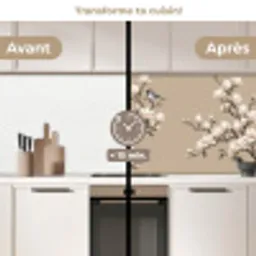 Oosters - Vogels - Beige keuken achterwand 2 middel -voor-na2_FR
