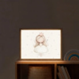 Ballerina - Prinses - Stippen Light Box met batterij (Wandlamp kind) middel -sfeer1_kind