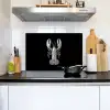 Kreeft - Zilver - Metallic - Luxe Inductie beschemer met haakjes klein -sfeer2