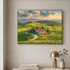 Toscane - Landschap - Wijngaarden Textielframe - compleet frame klein -sfeer2