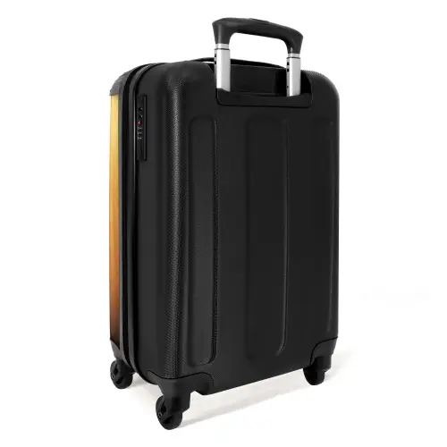 Krokodil met grote ogen achter houten muur NBS - Handbagage koffer - Kinderen Unisex middel -achterkant