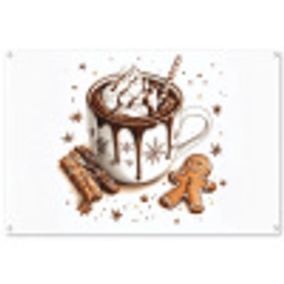 Chocomel - Decoratie - Koek - Winter - Kerst tuinposter los doek groot -3d