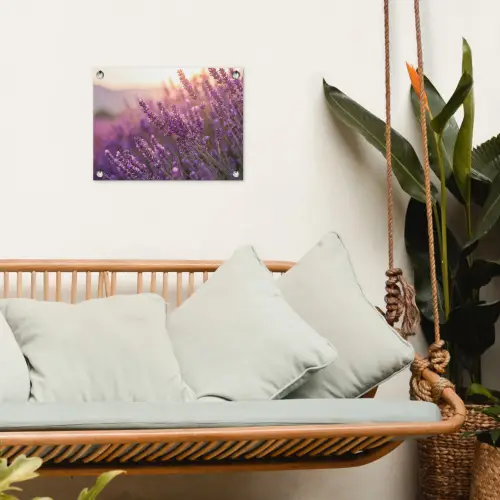 Lavendel - Paars - Zonlicht tuinposter los doek klein -sfeer7