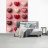Macarons - Hartjes - Kleurrijk - Roze fotobehang vinyl groot -slaapkamer