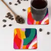 Vormen - Golvend - Abstract - Felroze onderzetter kurk middel -sfeer2