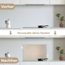 Japandi - Beige - Modern keuken achterwand spatscherm klein -voor_na_DE