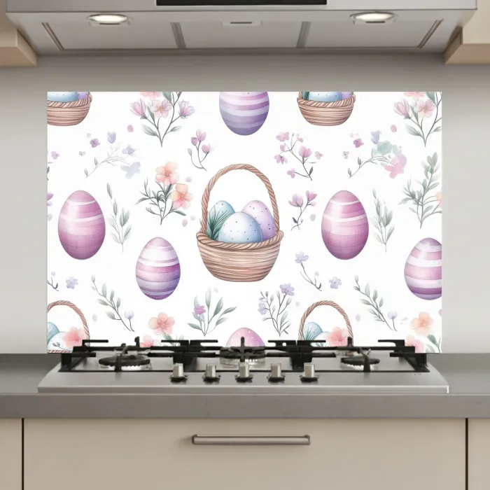 Bloemen - Paaseieren - Patroon keuken achterwand spatscherm klein -3d_website