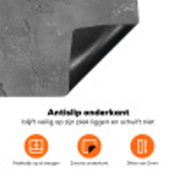 Beton - Grijs - Abstract - Betonlook Inductie beschermer vinyl 3mm klein -zzzzzzz-td-onderkant