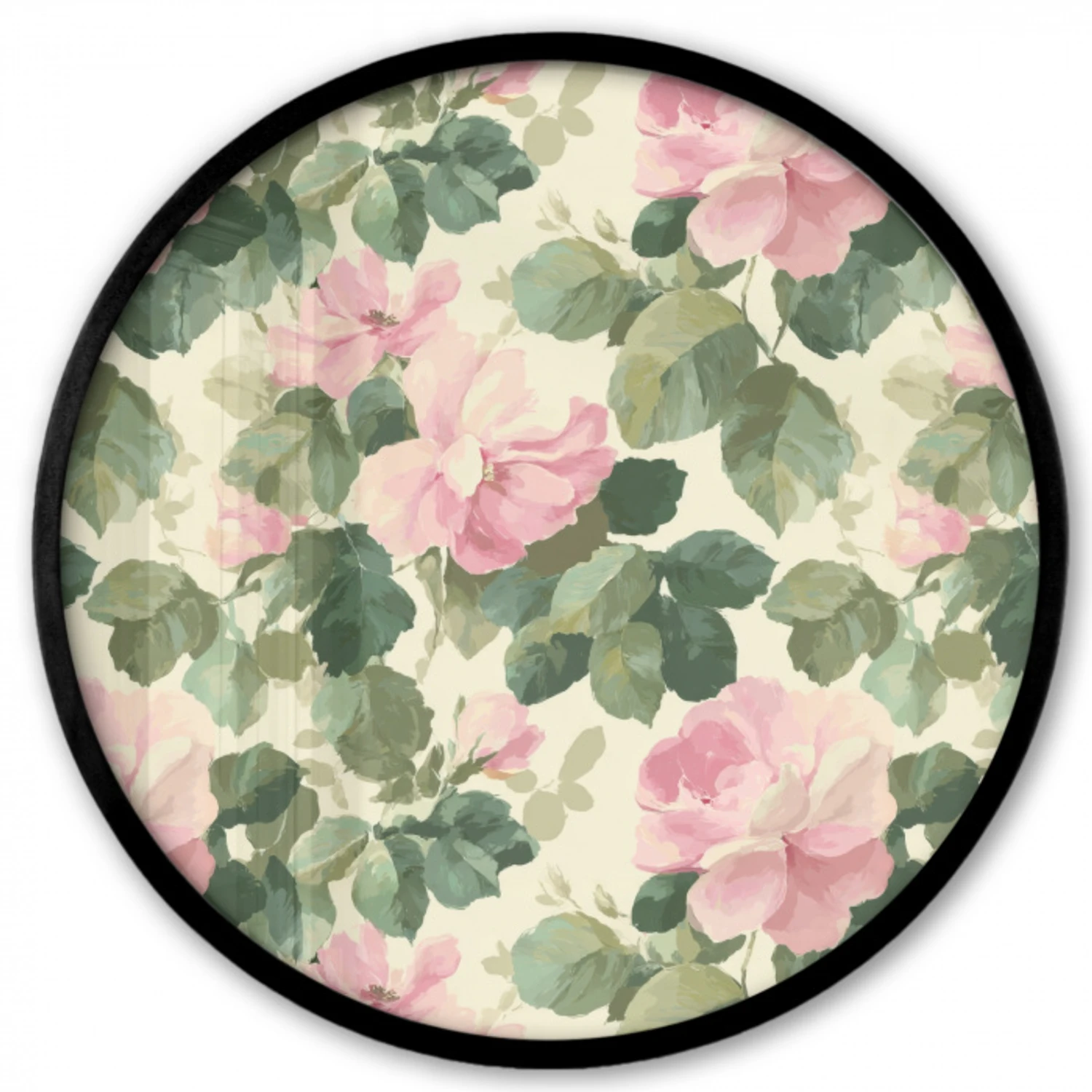 Rozen - Botanisch - Roze Fotolijst rond zonder passe partout klein 856 -3d