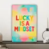 Quote - Lucky - Regenboogkleuren canvas 2cm klein -sfeer6