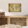 Wereldkaart - Vintage - Antiek - Bruin - Papier aluminium wit klein -sfeer3
