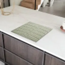 Krokodillenleer - Schubben - Groen Inductie beschermer vinyl 3mm middel -sfeer8