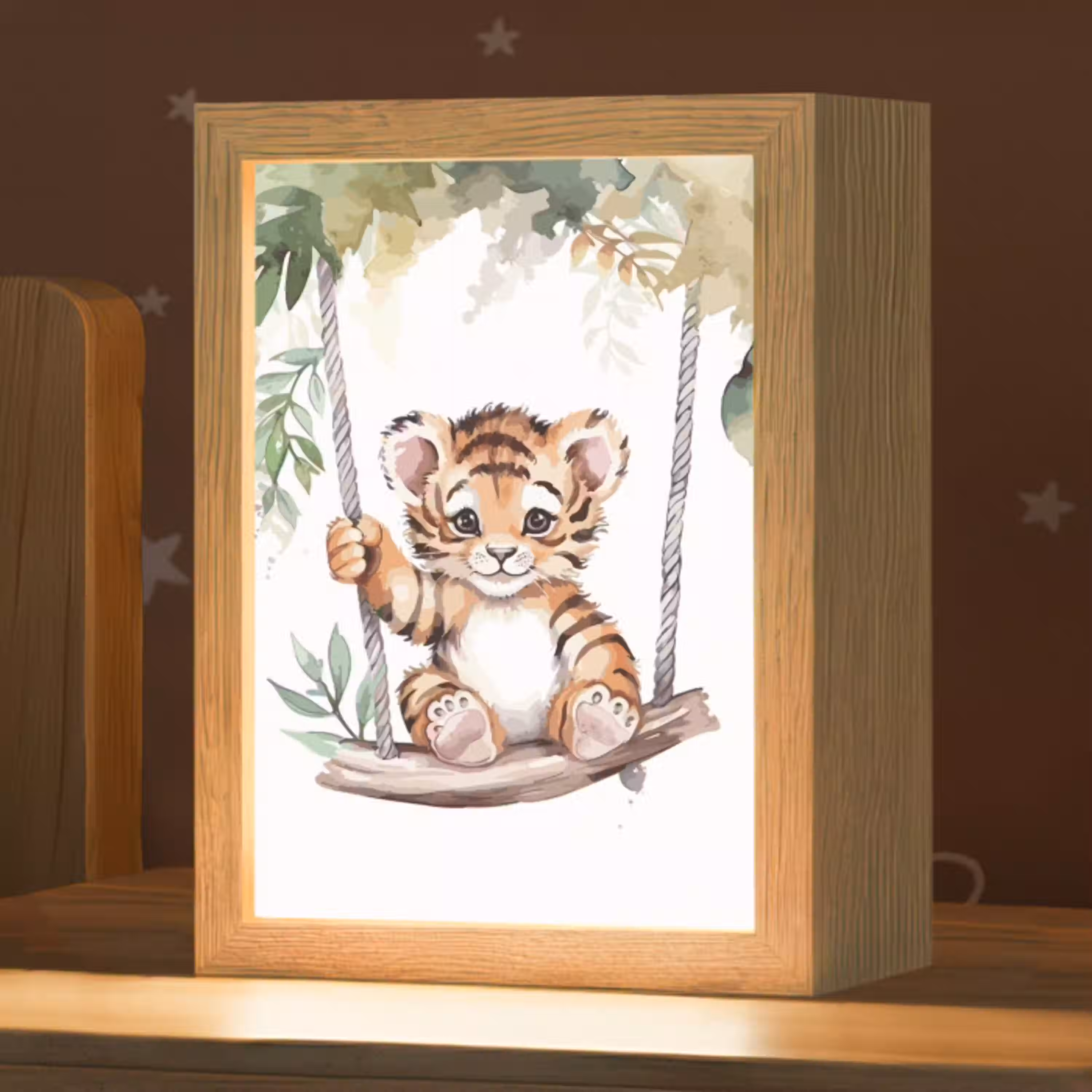Tijger - Dier - Kinderen - Jungle Light Box met kabel klein -zzz_3d_website