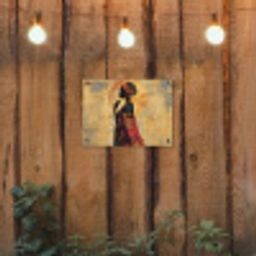 Vrouw - Silhouet - Patronen - Sierlijk tuinposter los doek klein -sfeer1