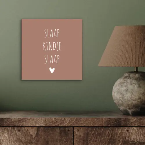 Slaap kindje slaap - Quotes - Spreuken aluminium wit klein -sfeer2