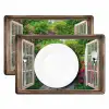 Doorkijk - Bloemen - Tuinpad - Natuur - Raam Placemat vinyl groot -zzsfeer2_Kitchenyeah-website