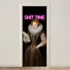 Portret - Humor - Neon deurposter klein -3d_beige