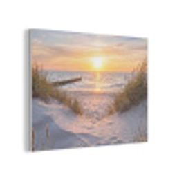 Strand - Zonsondergang - Natuur - Landschap PET vilt klein -3d