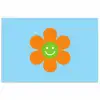 Bloem - Smiley - Kleurrijk poster papier klein -3d