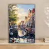 Brug - Stad - Huizen - Boot canvas 2cm klein -sfeer1