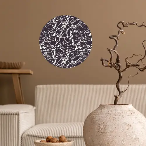 Spat - Waterverf - Wit Wandcirkel behangsticker klein 186 -sfeer1