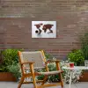 Wereldkaart - Koffiebonen - Suikerklontjes Tuinposter op houten frame 2 cm dik klein -sfeer3
